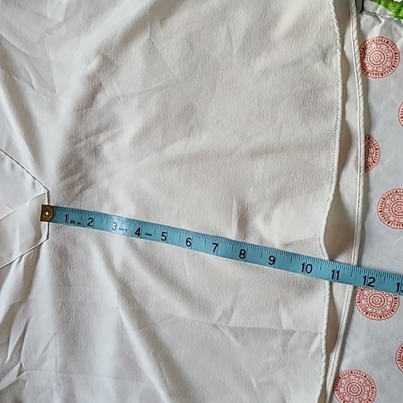 Zara pearl White Tied Bell Slit Sleeve V Neck Top cropped XS - Picture 12 of 13